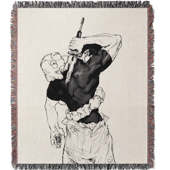 Cursed Slayer Woven Blanket Tapestry Custom