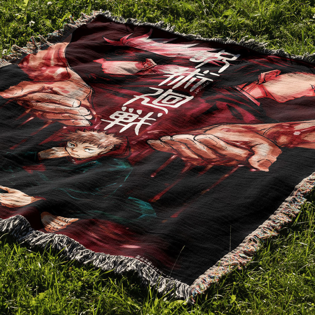 Cursed Technique Woven Blanket Tapestry 1