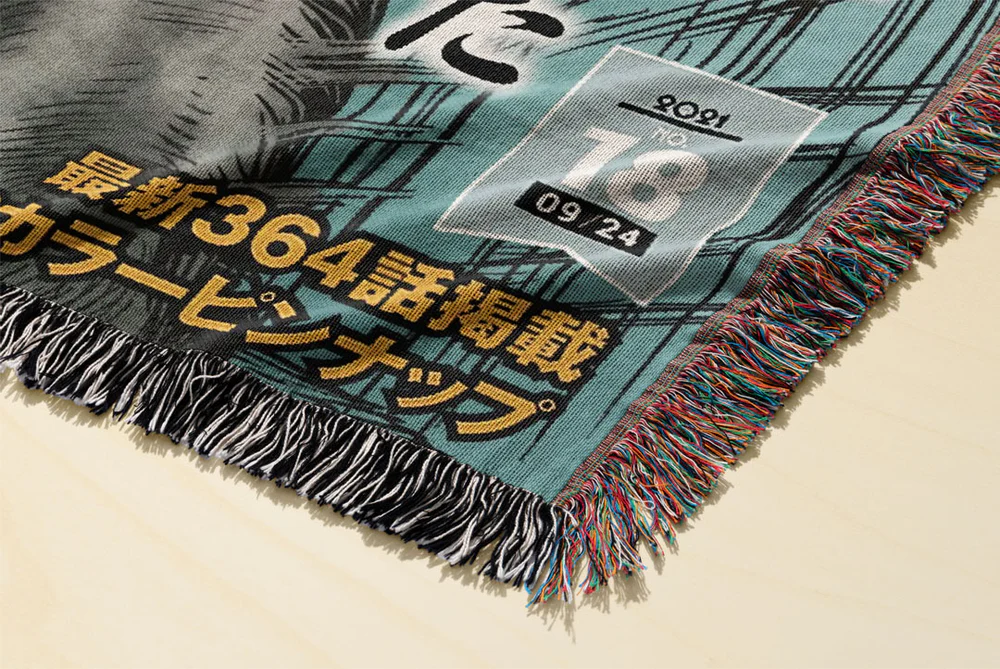 Hero Swordsman Custom Woven Blanket Tapestry