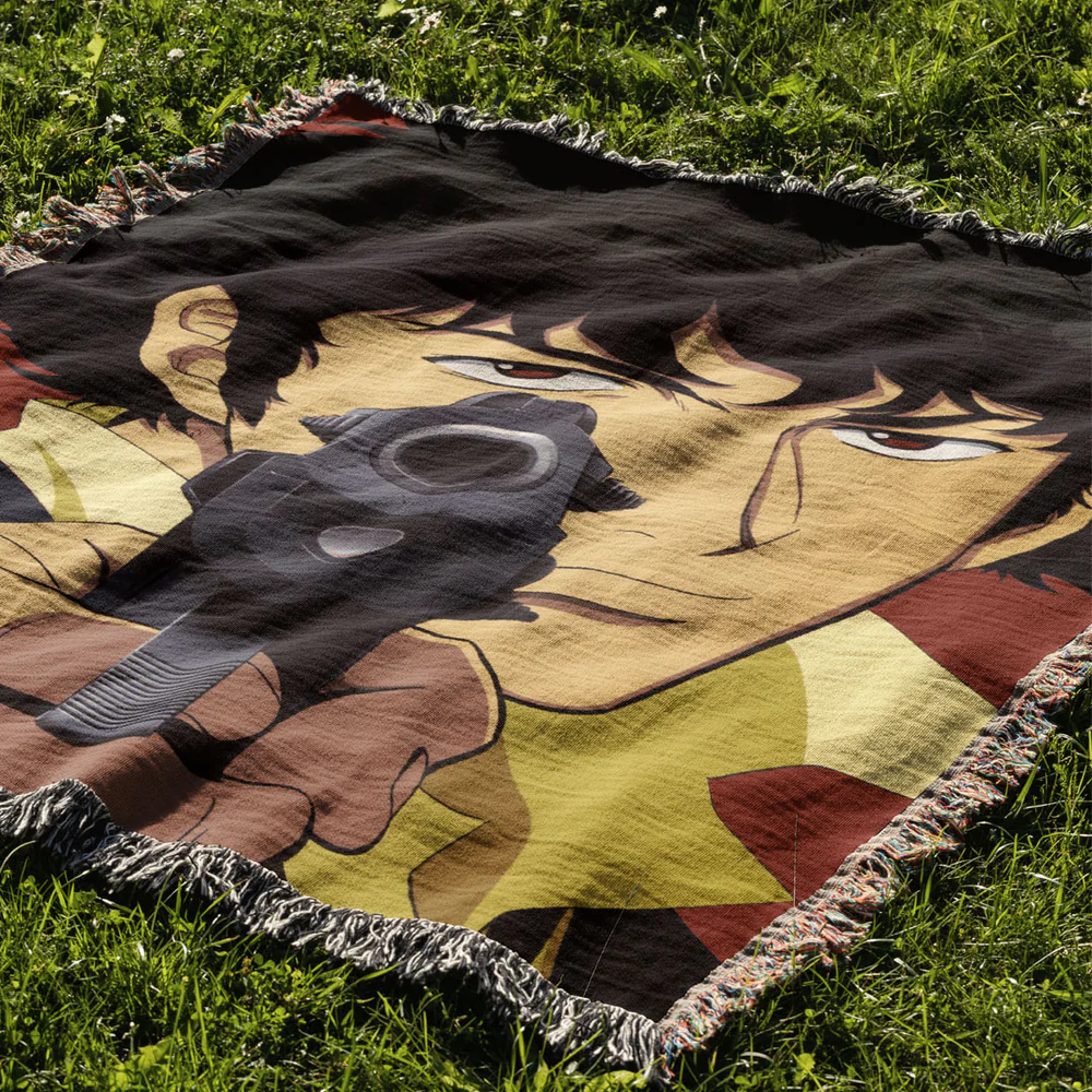 Cowboy 1 Woven Blanket Tapestry