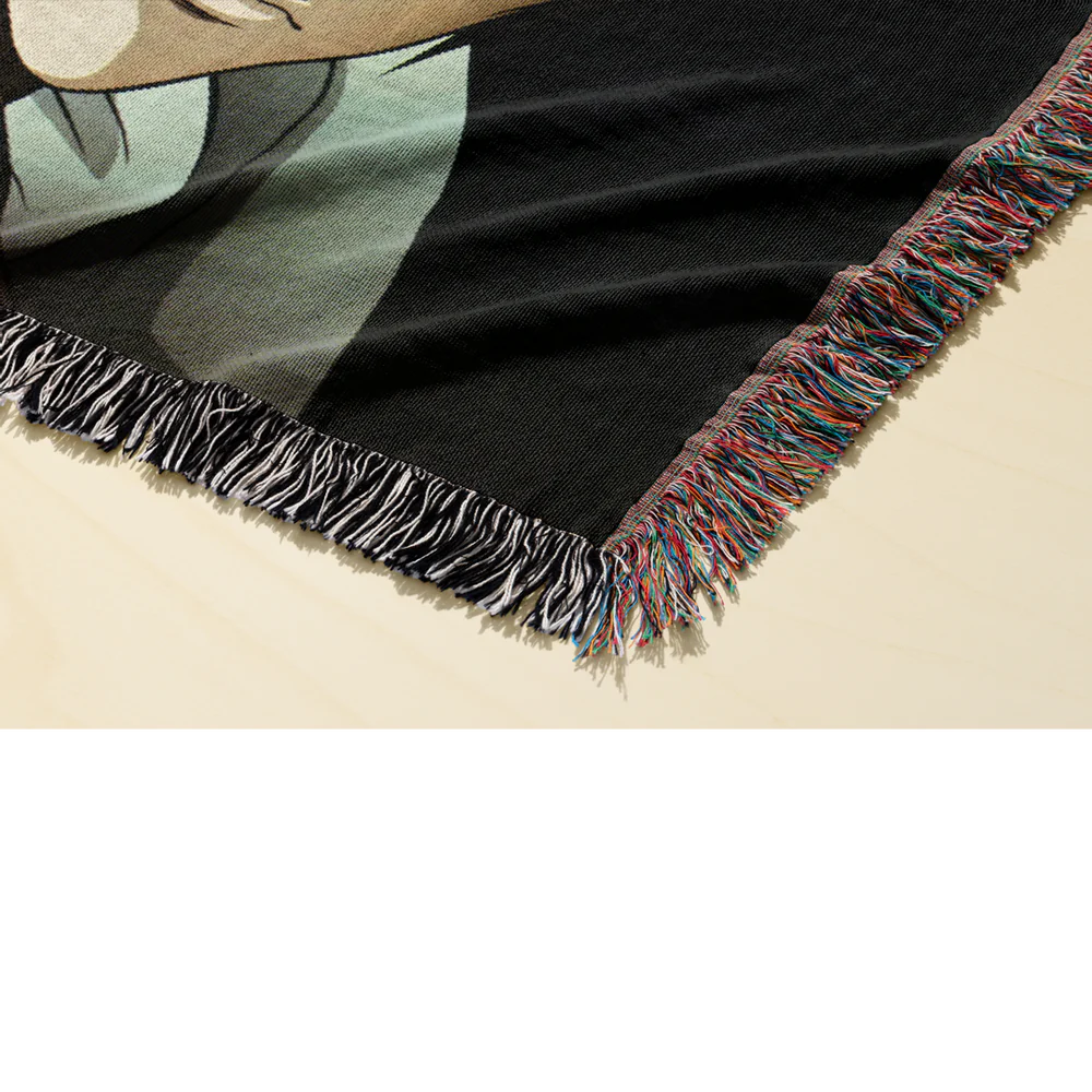 Book of Death Woven Blanket Tapestry