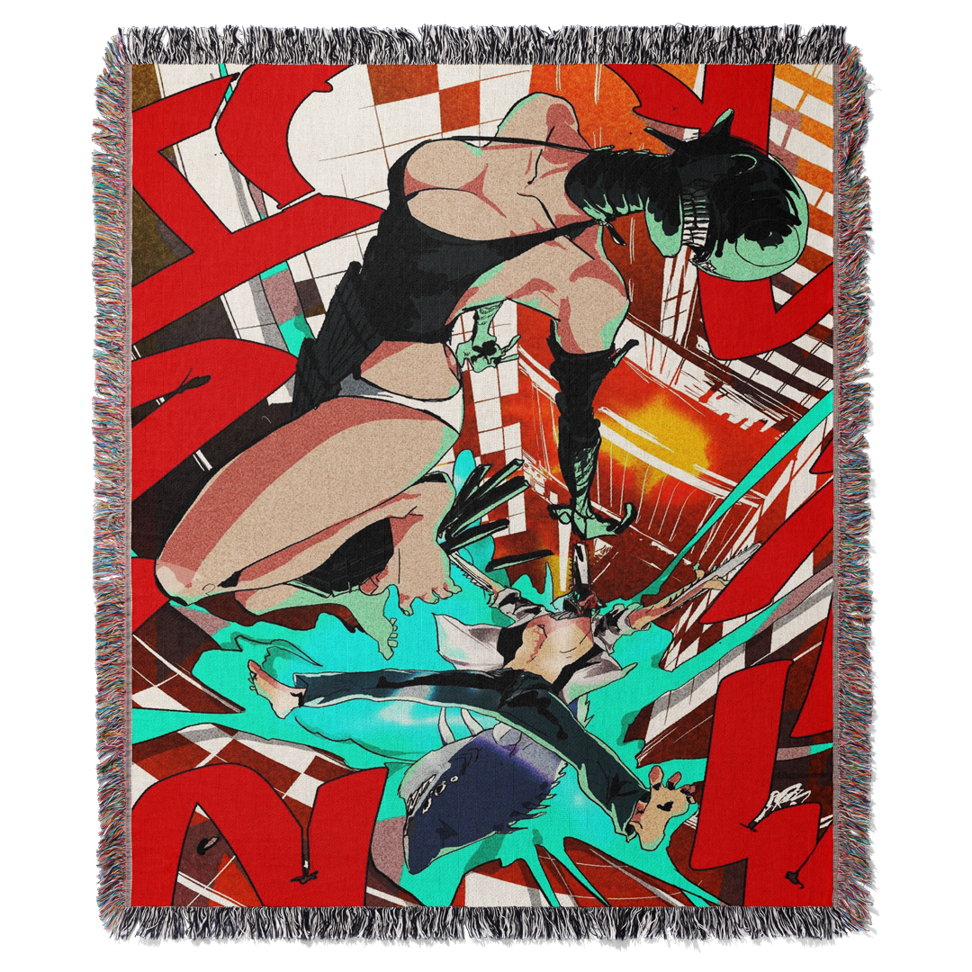 Chainsaw 3 Custom Woven Blanket Tapestry