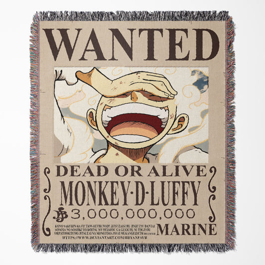 One Piece Wanted anime tapestry - hand-woven 50x60 in anime wall hanging & wall decor