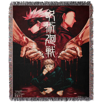 Cursed Technique Woven Blanket Tapestry 1