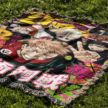 Cursed Technique 2 Custom Woven Blanket Tapestry